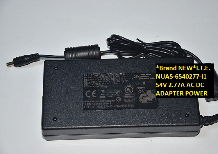 *Brand NEW* AC100-240V I.T.E.54V 2.77A NUA5-61540-141S NUA5-6540277-I1 AC DC ADAPTER POWER SUPPLY